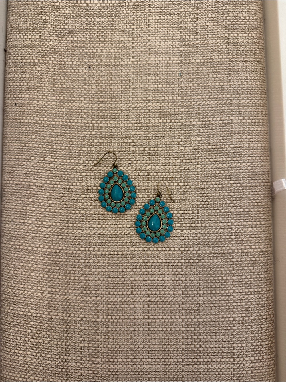 Stella & Dot Turquoise Teardrop Cluster Earrings